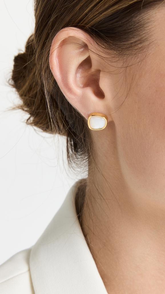 Lizzie Fortunato Bay Studs in Mother-of-Pearl
