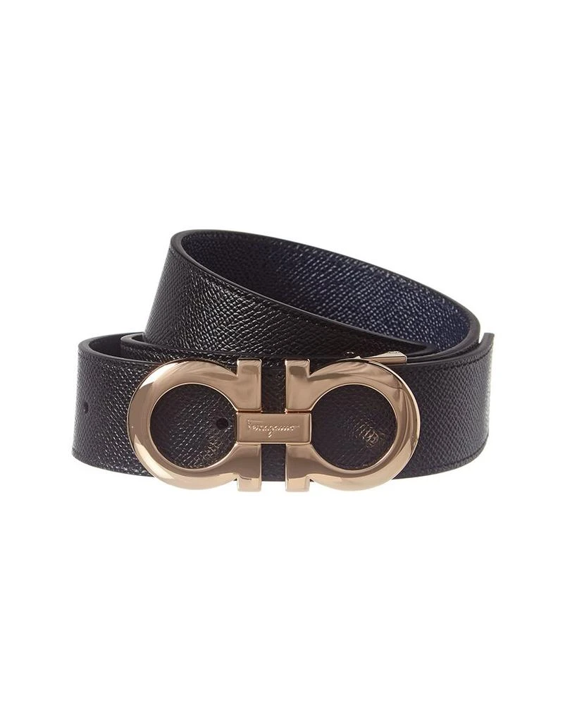 Salvatore Ferragamo Ferragamo Double Gancio Reversible & Adjustable Leather Belt 1