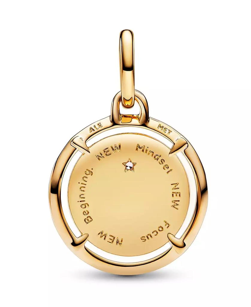 PANDORA 14K Gold-Plated Scarab Beetle Medallion Charm 2