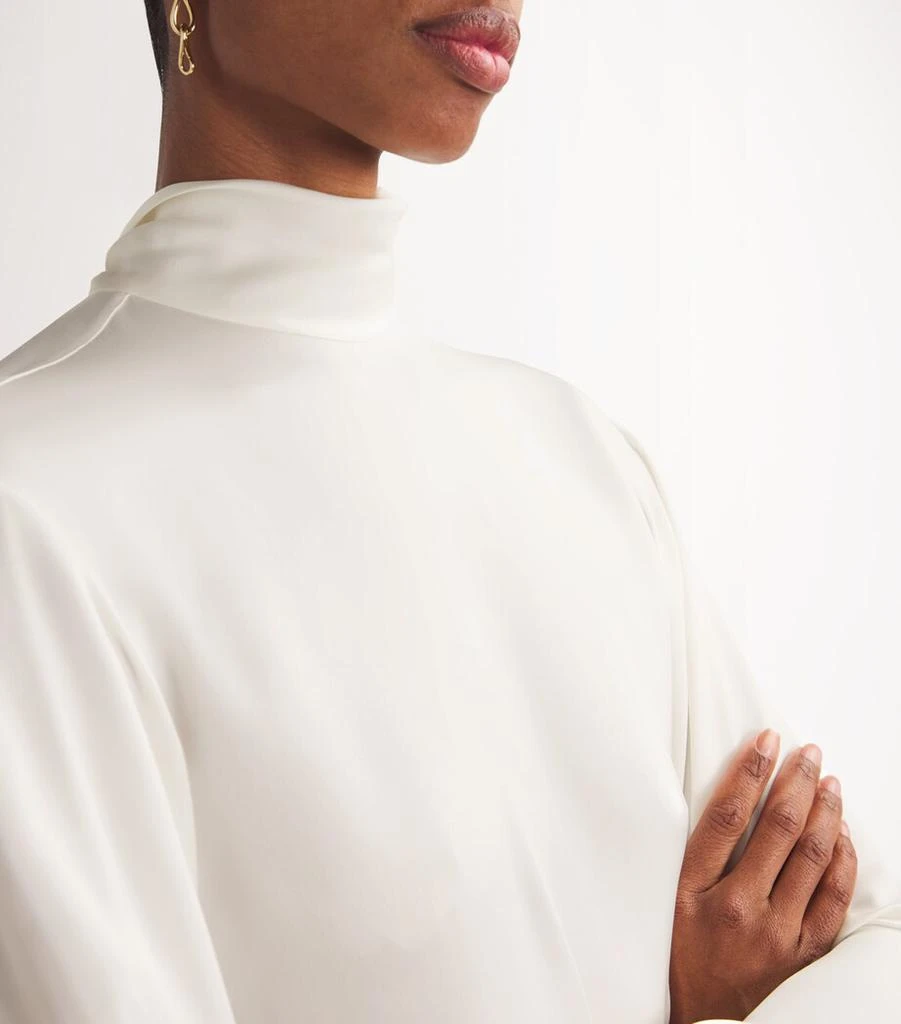 Theory Silk Georgette Tie-Neck Blouse 3
