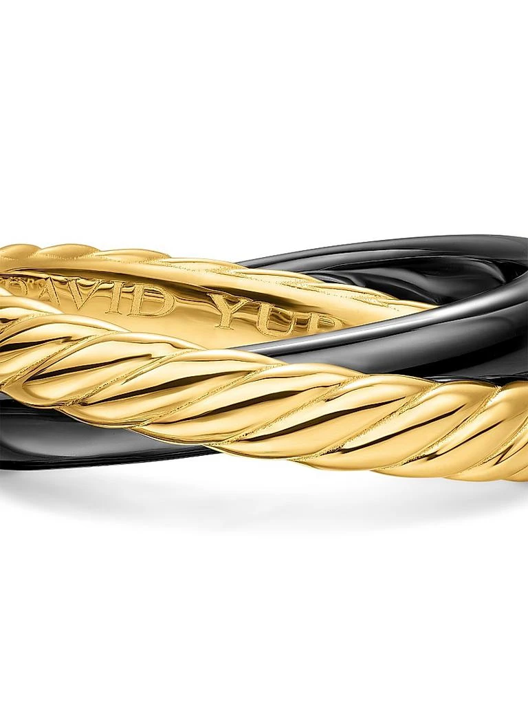 David Yurman Crossover Two Row Rotating Ring in 18K Yellow Gold 6
