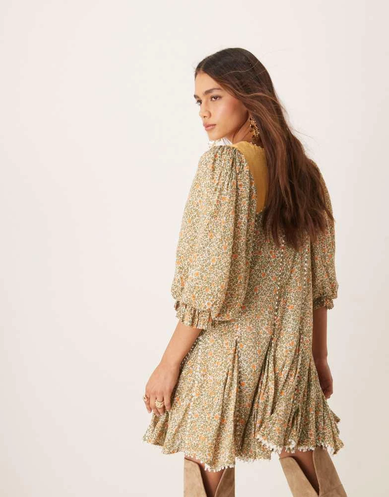 free people green floral dress Donna Karan New York Women's A-Line Halter Dress - Hudson main image 0