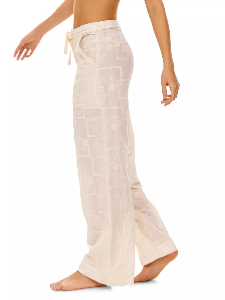 Agua Bendita Caroline Meraki Embroidered Cotton Drawstring Pants 5