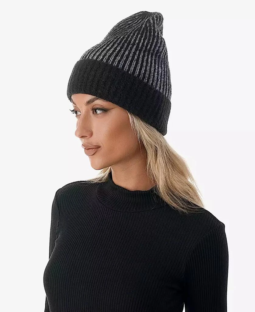 MARCUS ADLER Women's Confetti Cuff Ribbed Knit Beanie 2