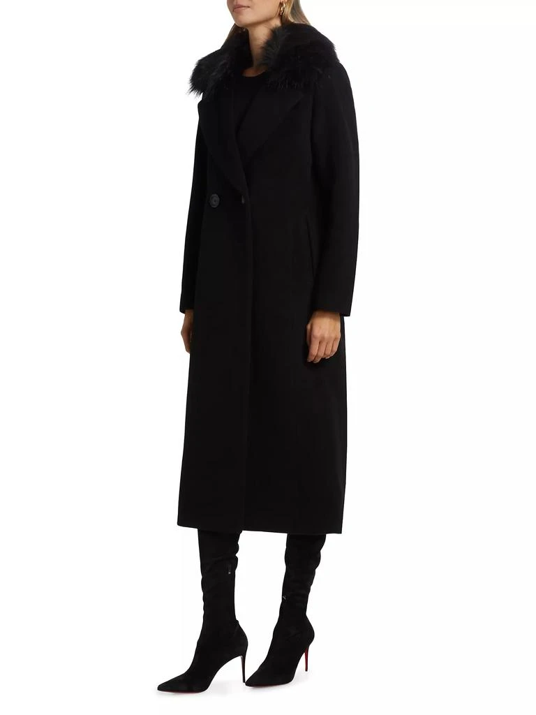 Mercer Collective Madison Fur Collar Maxi Wool Coat 4