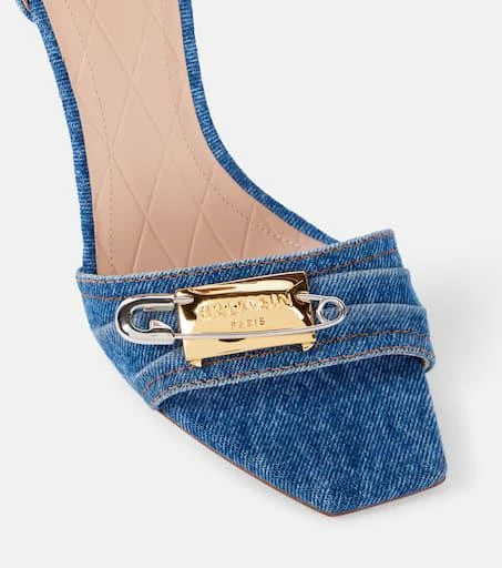 Balmain Logo denim sandals 5