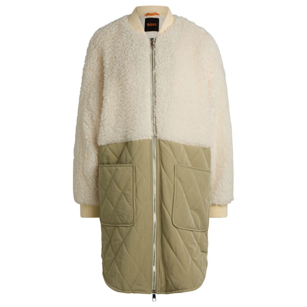 Hugo Boss Teddy-paneled quilted jacket