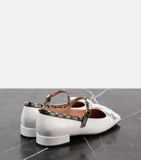 Valentino Rockstud Bow leather Mary Jane flats 2