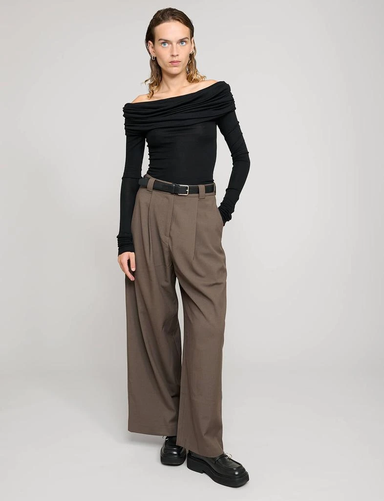 Pixie Market Black Off-the-Shoulder Draped Top 5