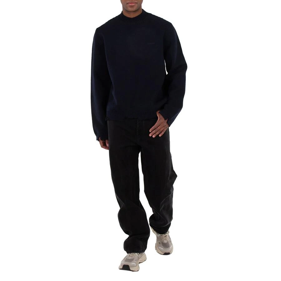 Ambush Navy Felted Knit Distressed Jumper 2