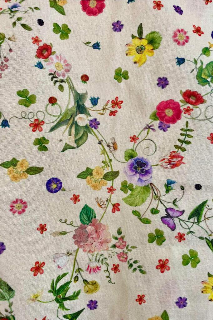 Only Hearts MARIANNE FLORAL ORGANIC COTTON ASYMMETRIC SLIP