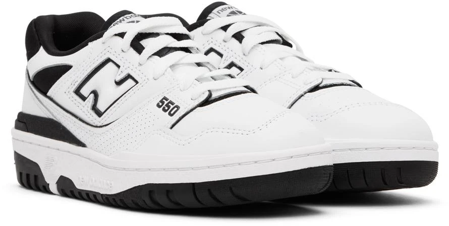 New Balance White BB550 Sneakers 4