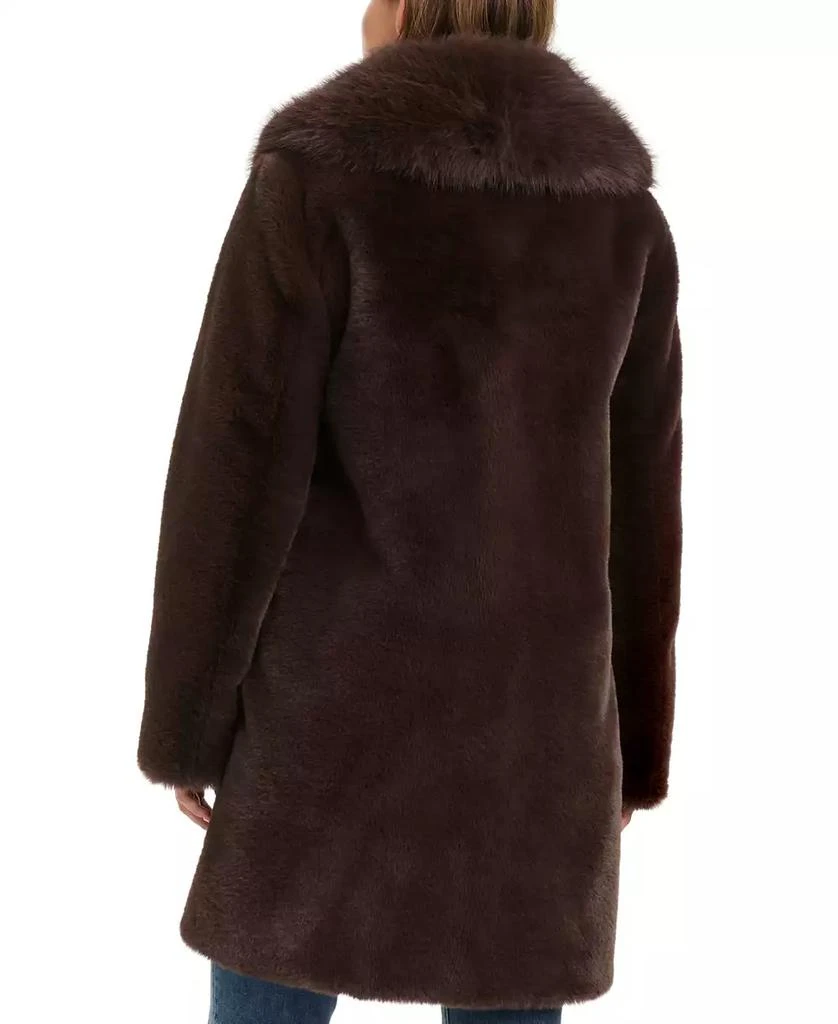 JONES NEW YORK Women's Faux Fur Shawl Collar Coat 2