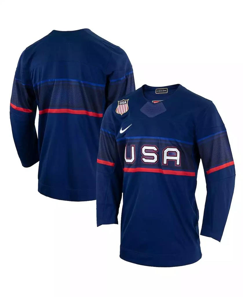 NIKE Men's Blue Team USA Hockey 2022 Winter Olympics Collection Jersey 1