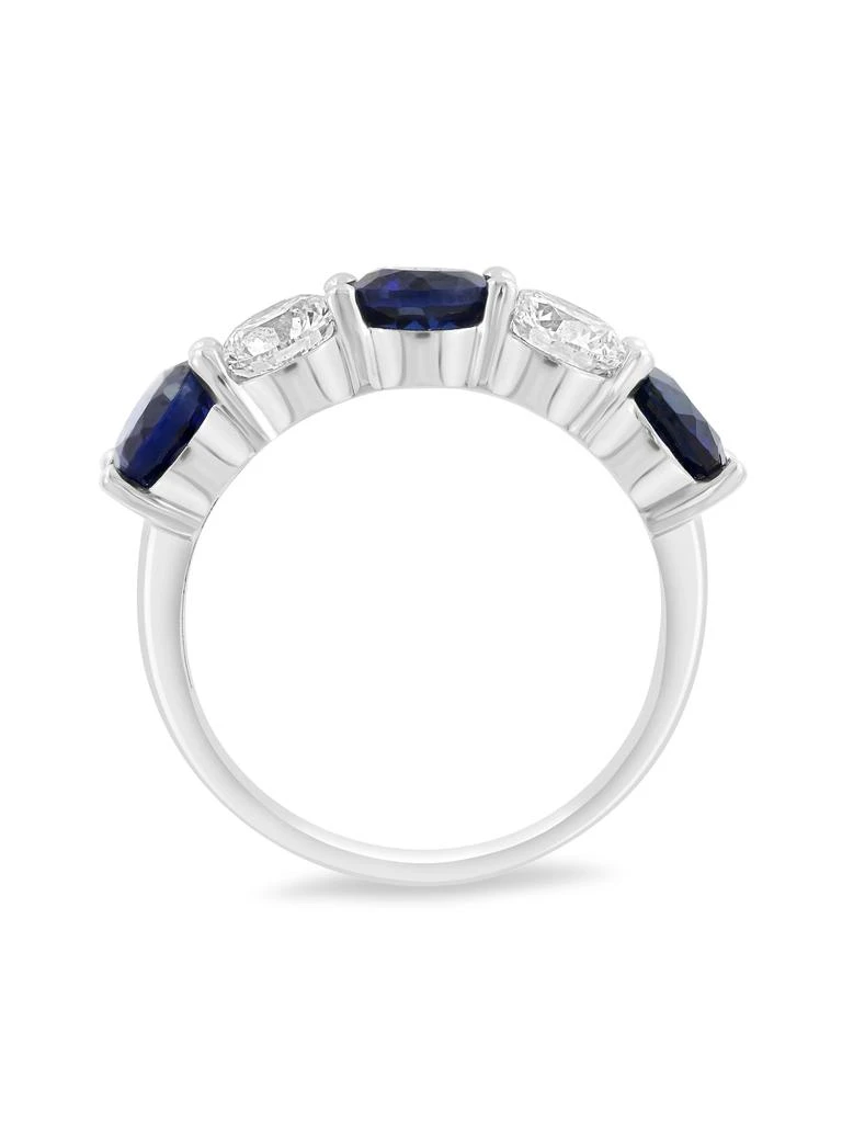 Effy 14K White Gold, 1.65 TCW Lab Grown Sapphire 
0.98 TCW Lab Grown Diamond Band Ring 2