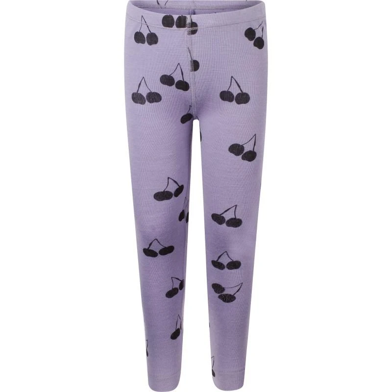 Mini Rodini Cherry print leggings in purple 1