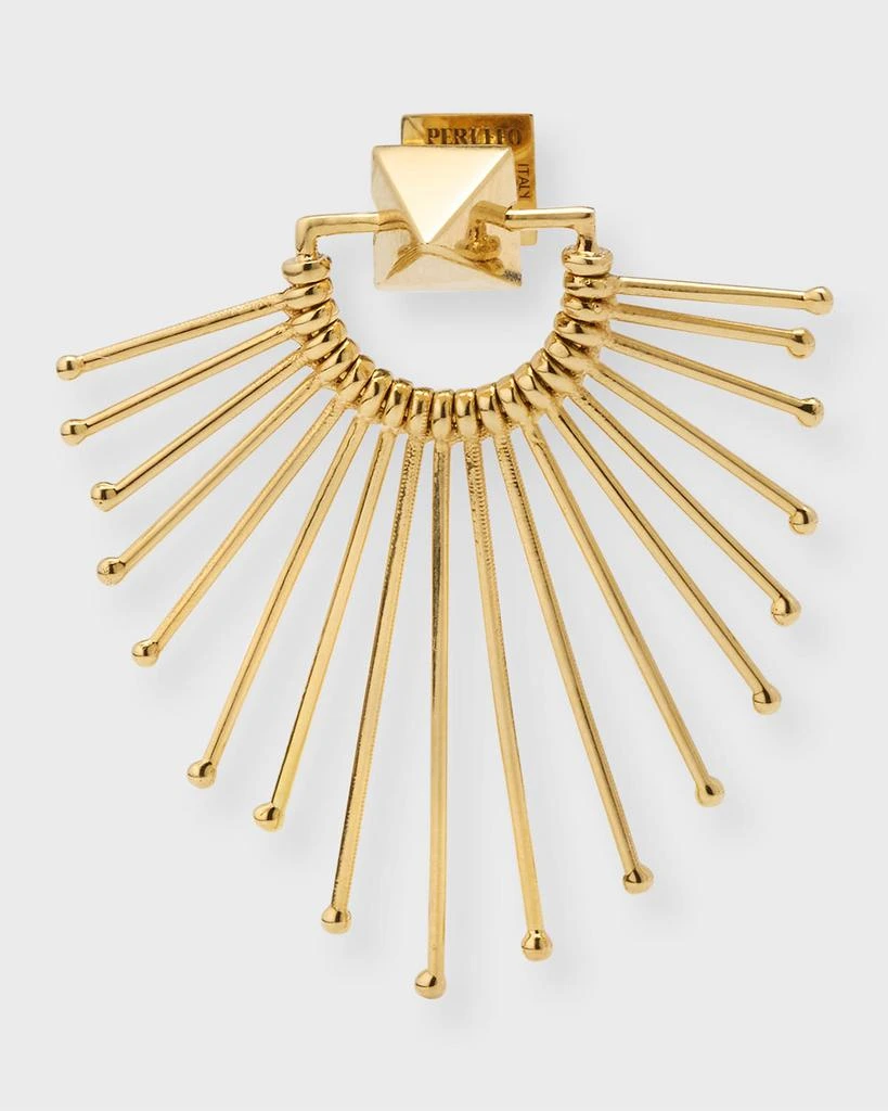 Peruffo 18K Yellow Gold Slide Shield Earring