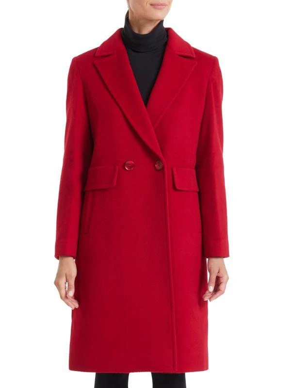 Sofia Cashmere Double Breasted Wool & Cashmere Coat 1