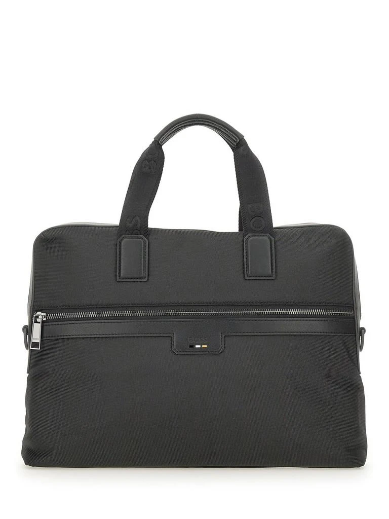 Hugo Boss Boss Hugo Boss Ray Logo Embossed Zipped Laptop Bag 1