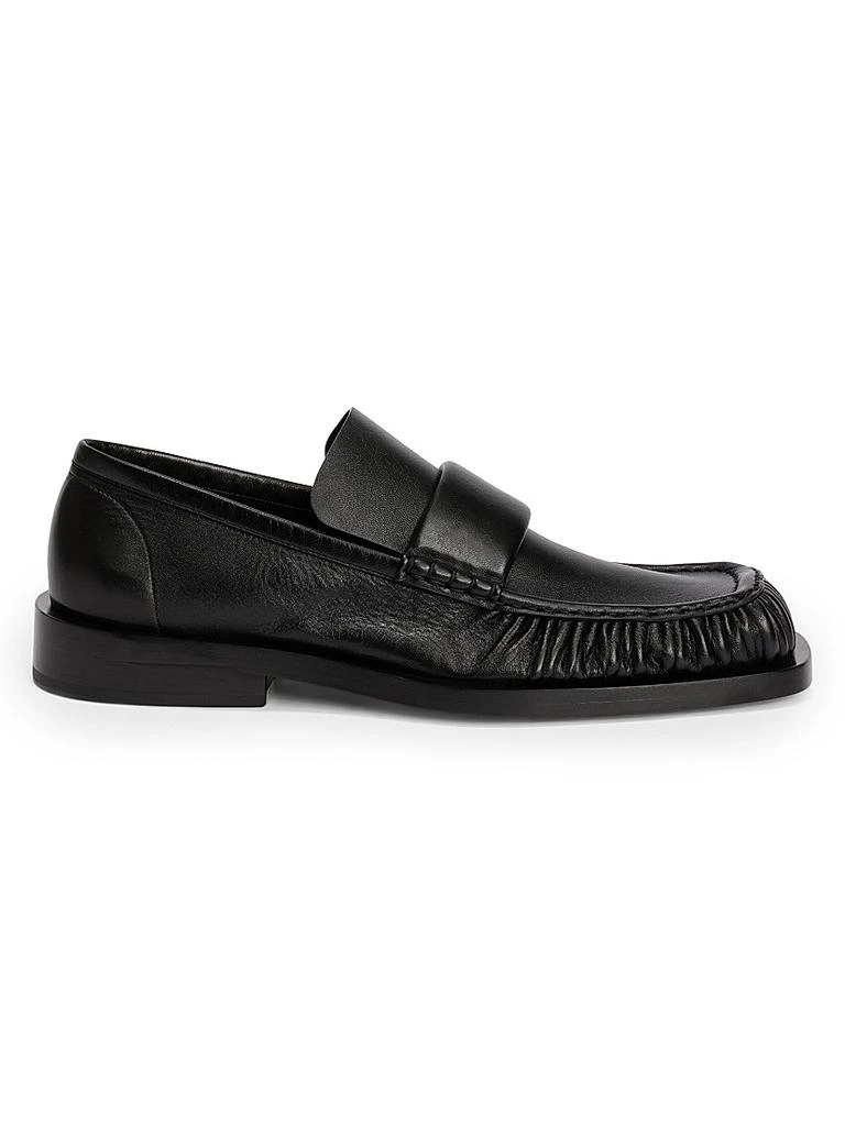 Jil Sander Square Toe Leather Loafers 1
