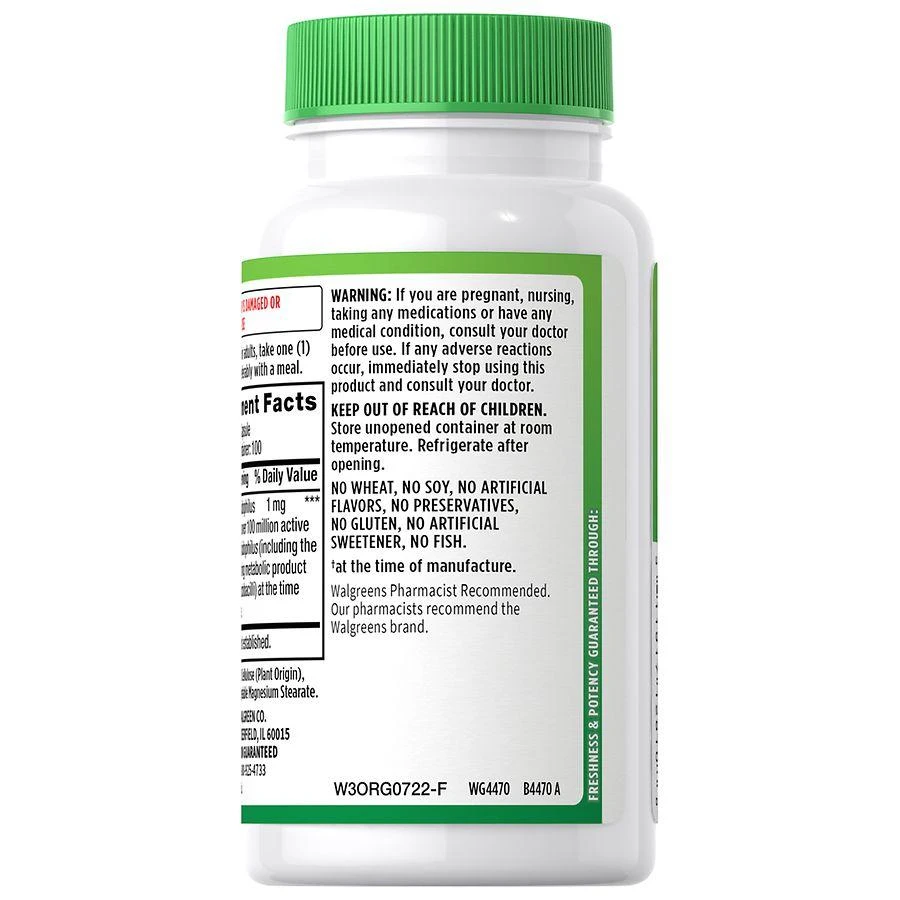 Walgreens Probiotic Acidophilus Capsules 2