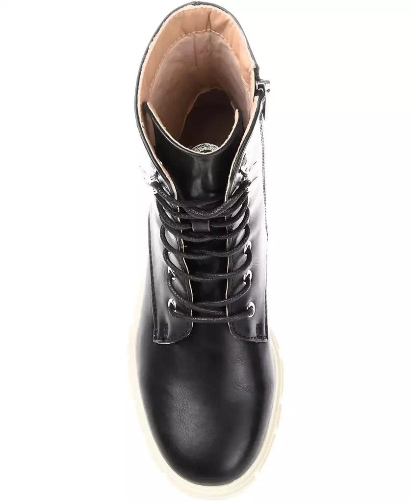 Journee Collection Women's Madelynn Lace Up Lug Sole Combat Boots 4