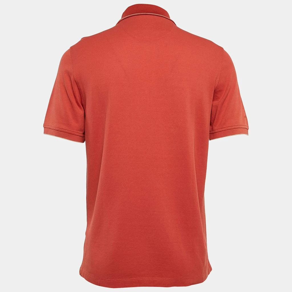 Loro Piana Loro Piana Orange Pique Cotton Polo T-Shirt M 2
