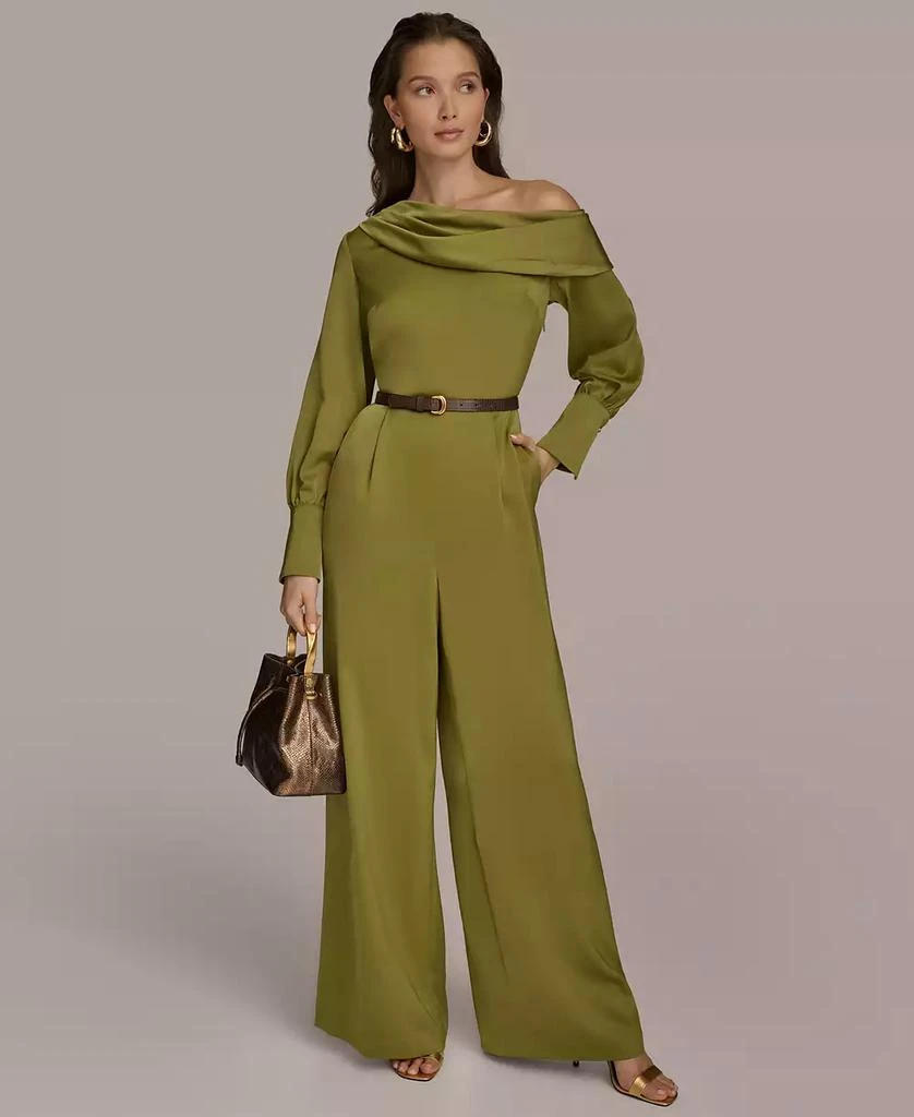 Donna Karan Women's Belted One-Shoulder Jumpsuit 1