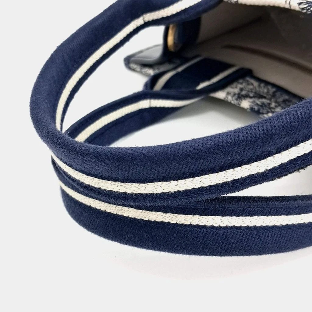 Dior Dior Navy Blue Canvas Oblique Book Tote Bag Small 4