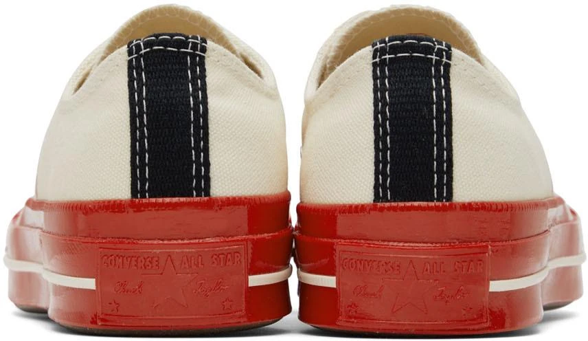 Comme des Garcons Off-White & Red Converse Edition Chuck 70 Low-Top Sneakers 2