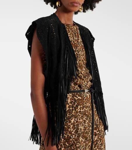 Isabel Marant Edita fringed leather vest 4