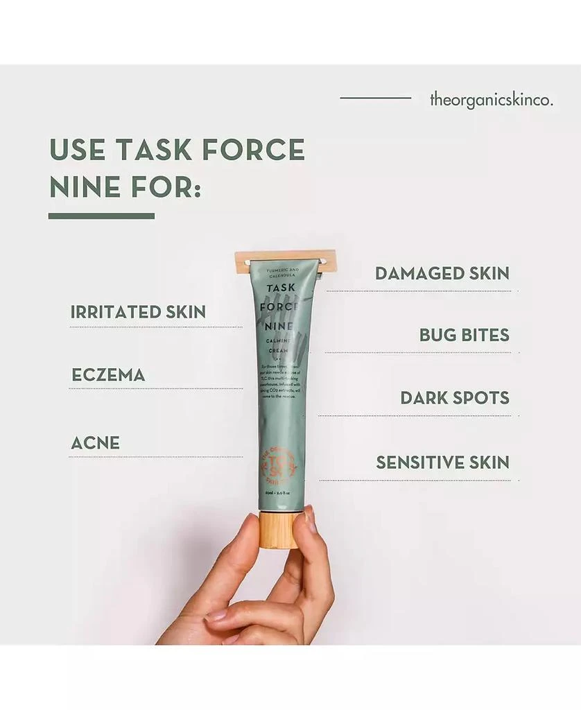 The Organic Skin Co. Force Nine Calming Cream & Organic Face Moisturizer | Calming Calendula Cream For Sensitive & Irritated Skin | For Men and Women 4