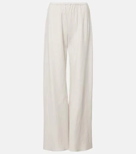 The Row Gala silk and linen wide-leg pants 1