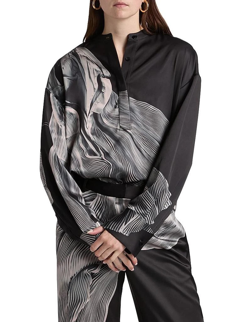 Jason Wu Double-Face Satin Oversized Shirt 3