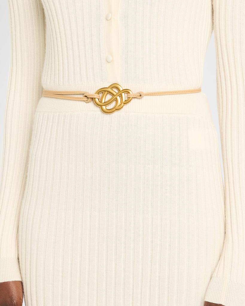 BY MALENE BIRGER Sallon Embellished Leather Self-Tie Belt