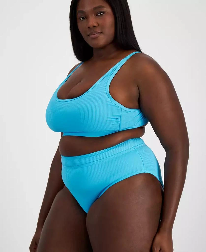 California Waves Salt + Cove Trendy Plus Size Banded High-Waist Bikini Bottoms, Created for Macy's 3