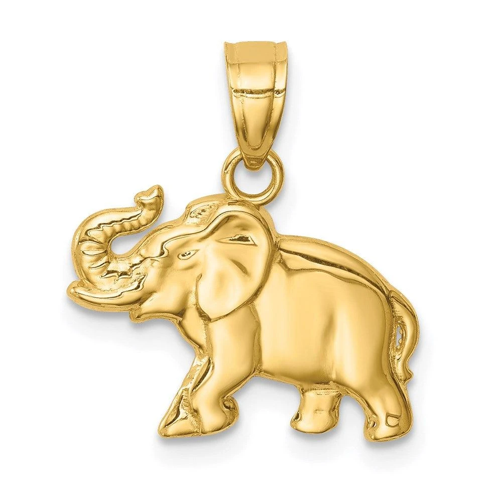 Diamond2Deal 14k Yellow Gold Elephant Pendant 1