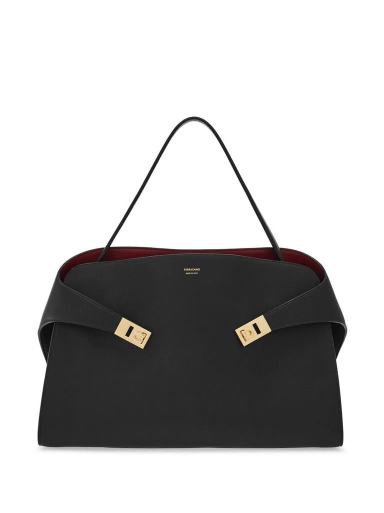 Ferragamo FERRAGAMO - Hug Medium Leather Tote Bag 1