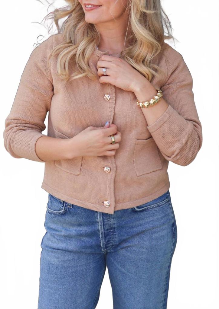 Drew Marielle Cardigan Sweater In Jute
