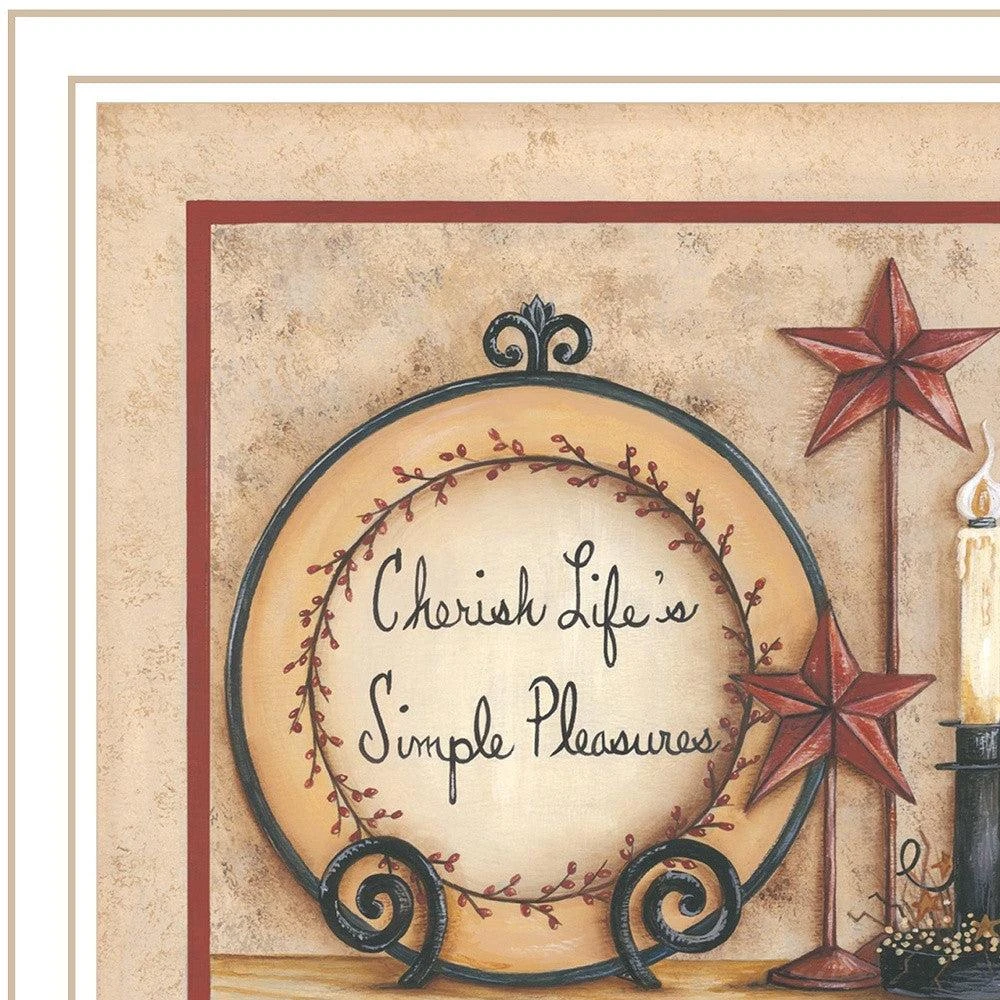 Hivvago Simple Pleasures 4 White Framed Print Wall Art 3