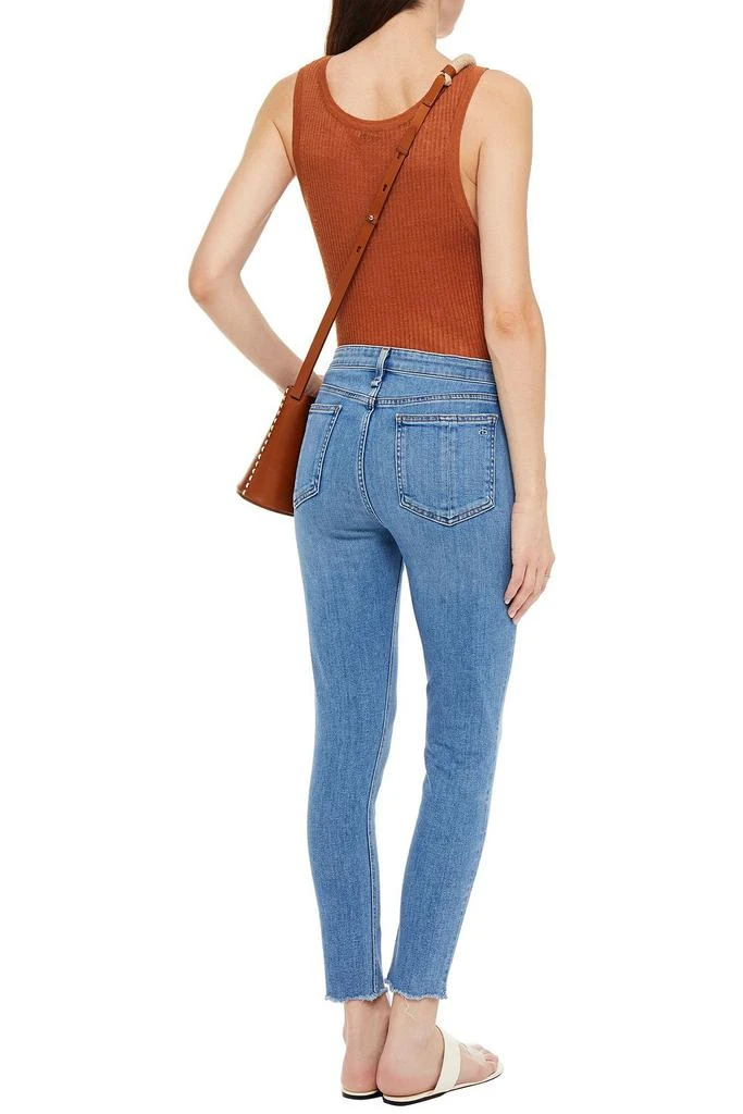 RAG & BONE Cropped distressed mid-rise skinny jeans 3