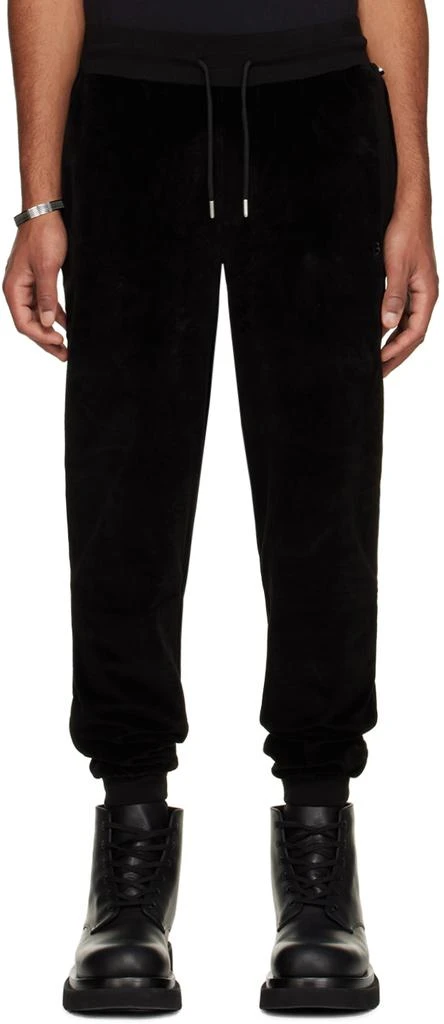 BOSS Black Embroidered Sweatpants 1