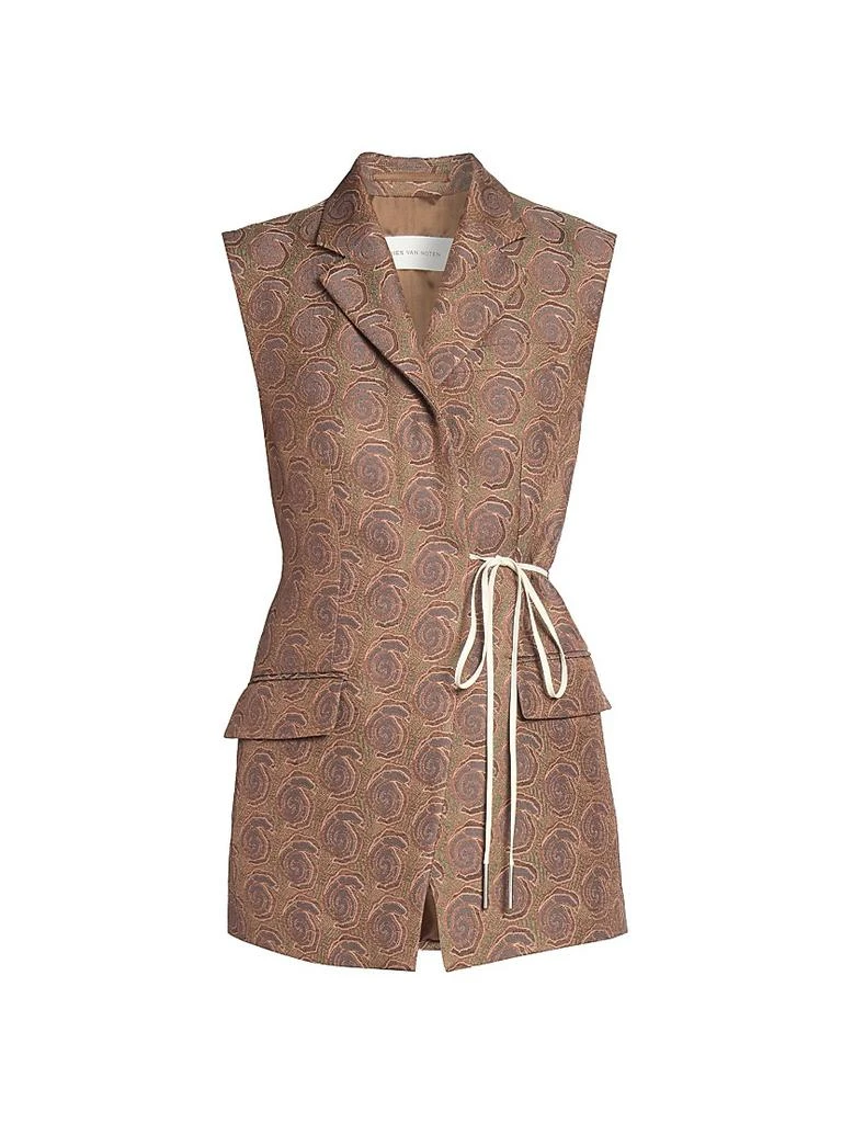 Dries Van Noten Bimbila Printed Sleeveless Blazer 1