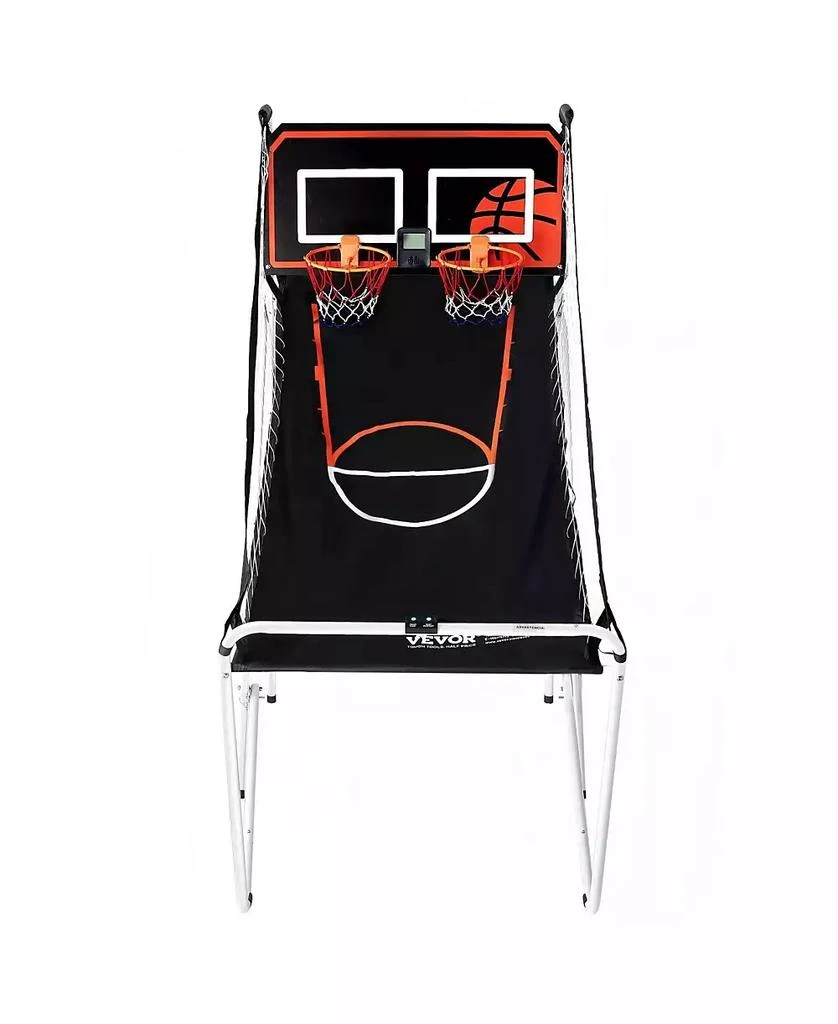 HONGGE Indoor Basketball Arcade Game with Dual Hoops Electronic Scoring Foldable Steel Frame for Family Competition 9