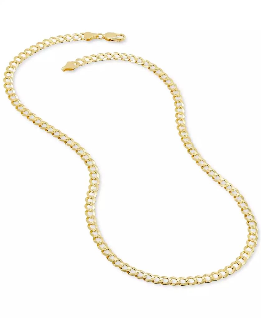 Macy's Concave Curb Link 22" Chain Necklace in 14k Gold-Plated Sterling Silver 4