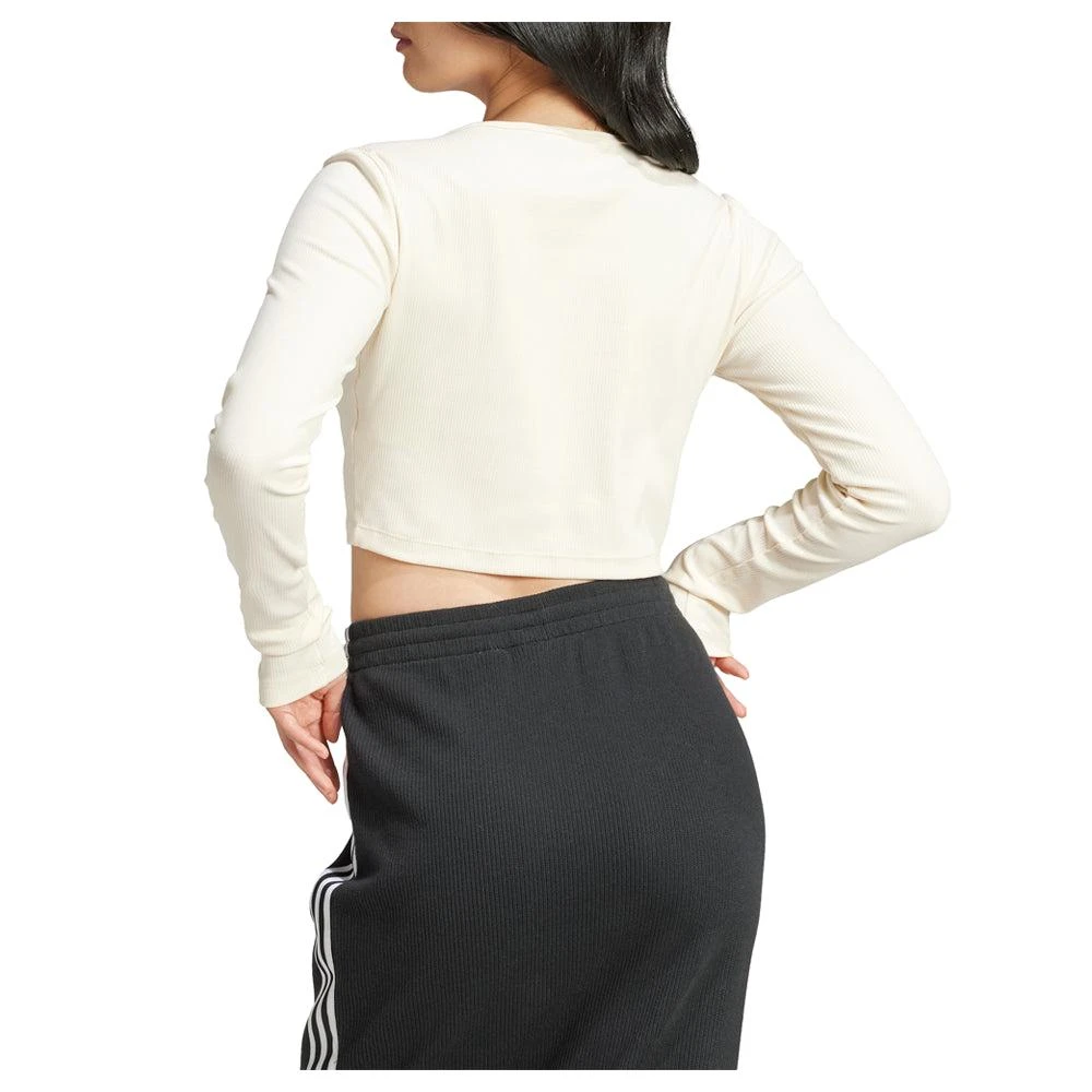 Adidas Essentials Crop Crew Neck Long Sleeve T-Shirt