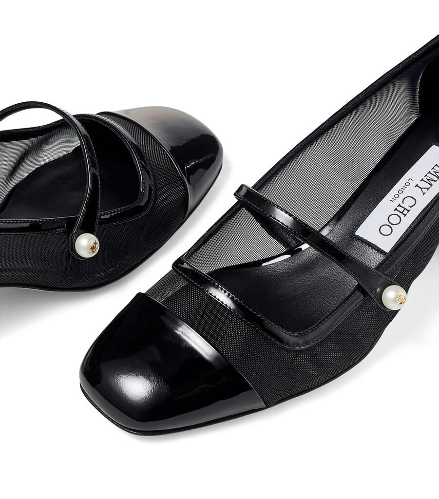 Jimmy Choo Elisa 45 Leather Mary Jane Heeled Pumps 5