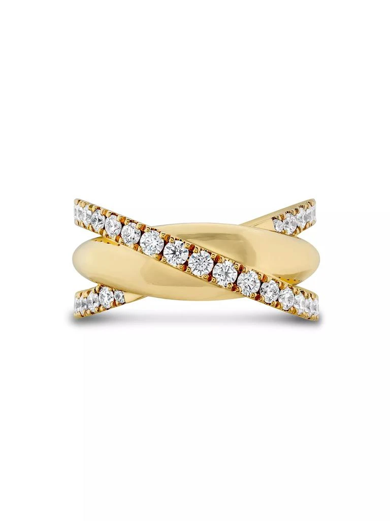 Hearts On Fire Grace 18K Yellow Gold & 0.73-0.81 TCW Diamond X Ring 3