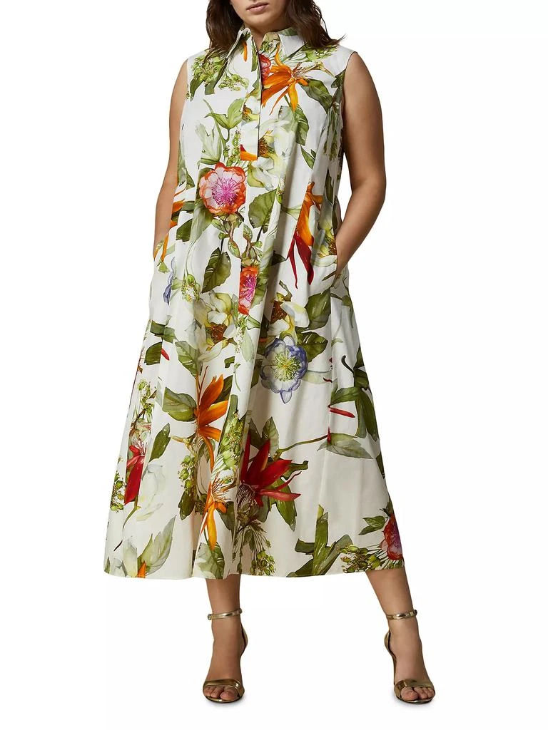 Marina Rinaldi Plus Vadier Cotton Printed Dress 3