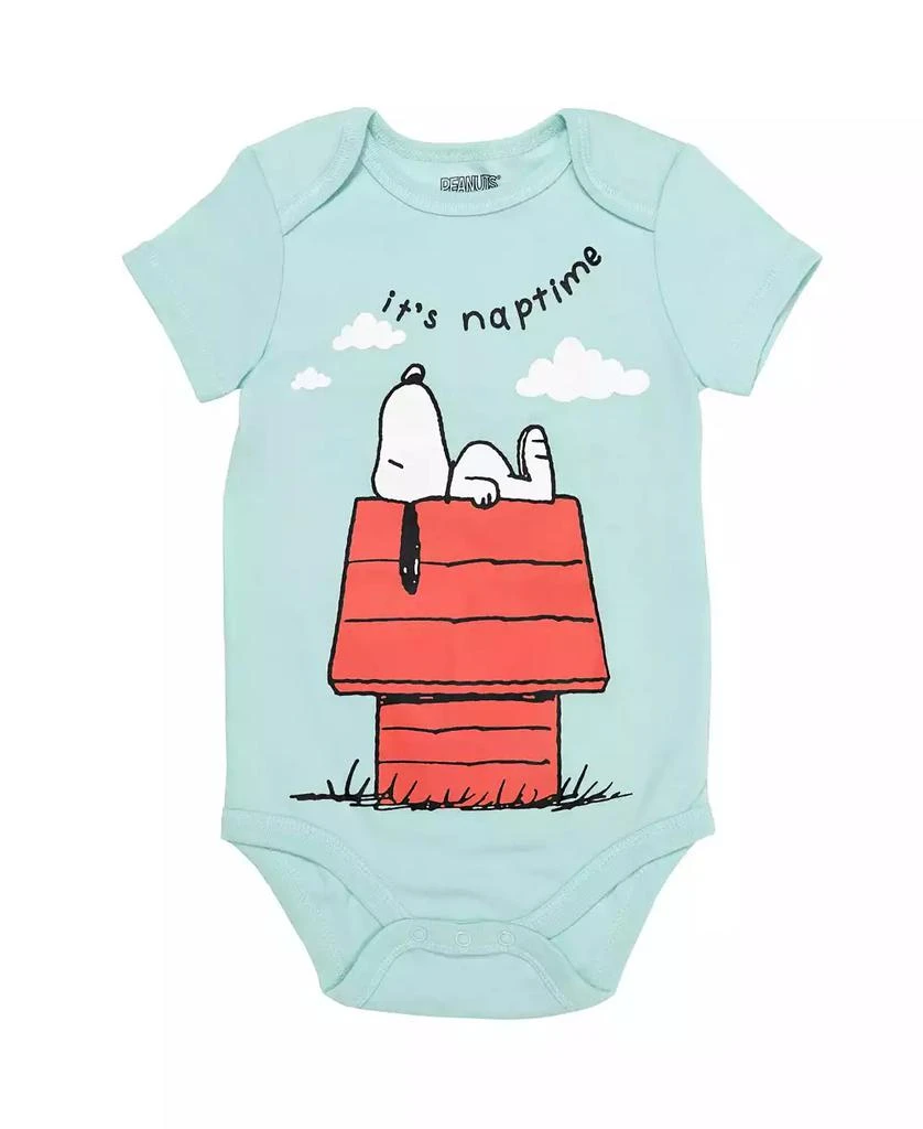 Peanuts Snoopy Charlie Brown Boys 5 Pack Bodysuits Multi Infant 5